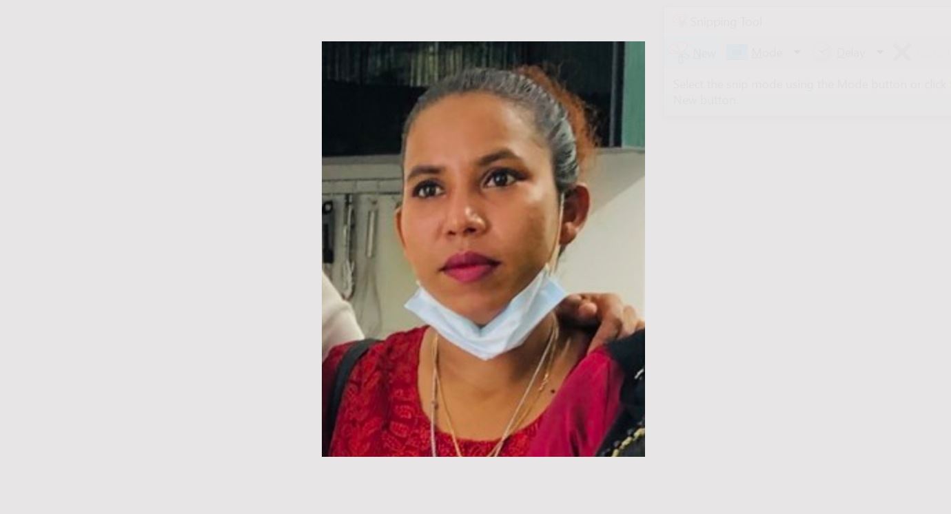 ގެއްލިގެން ހޯދަމުންދާ  ޝިރުމީނާ އަބޫބަކުރު  - ފޮޓޯ: ޕޮލިސް